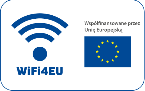 Znaczek WiFi4EU i flaga UE