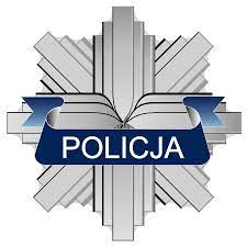 Powiększ szara odznaka policji napis POLICJA na niebieskim tle