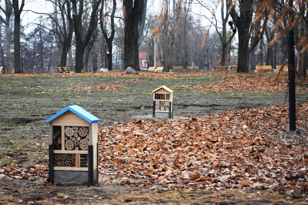 W parku ustawiono 5 sztuk domków dla owadów 