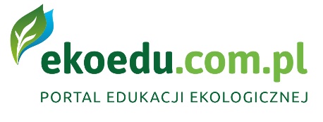 logo. piktogram listek, napis ekoedu.com.pl Portal Edukacji Ekologicznej