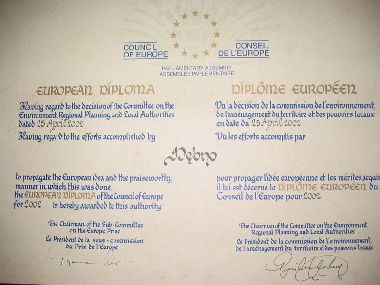 Dyplom Rady Europy
