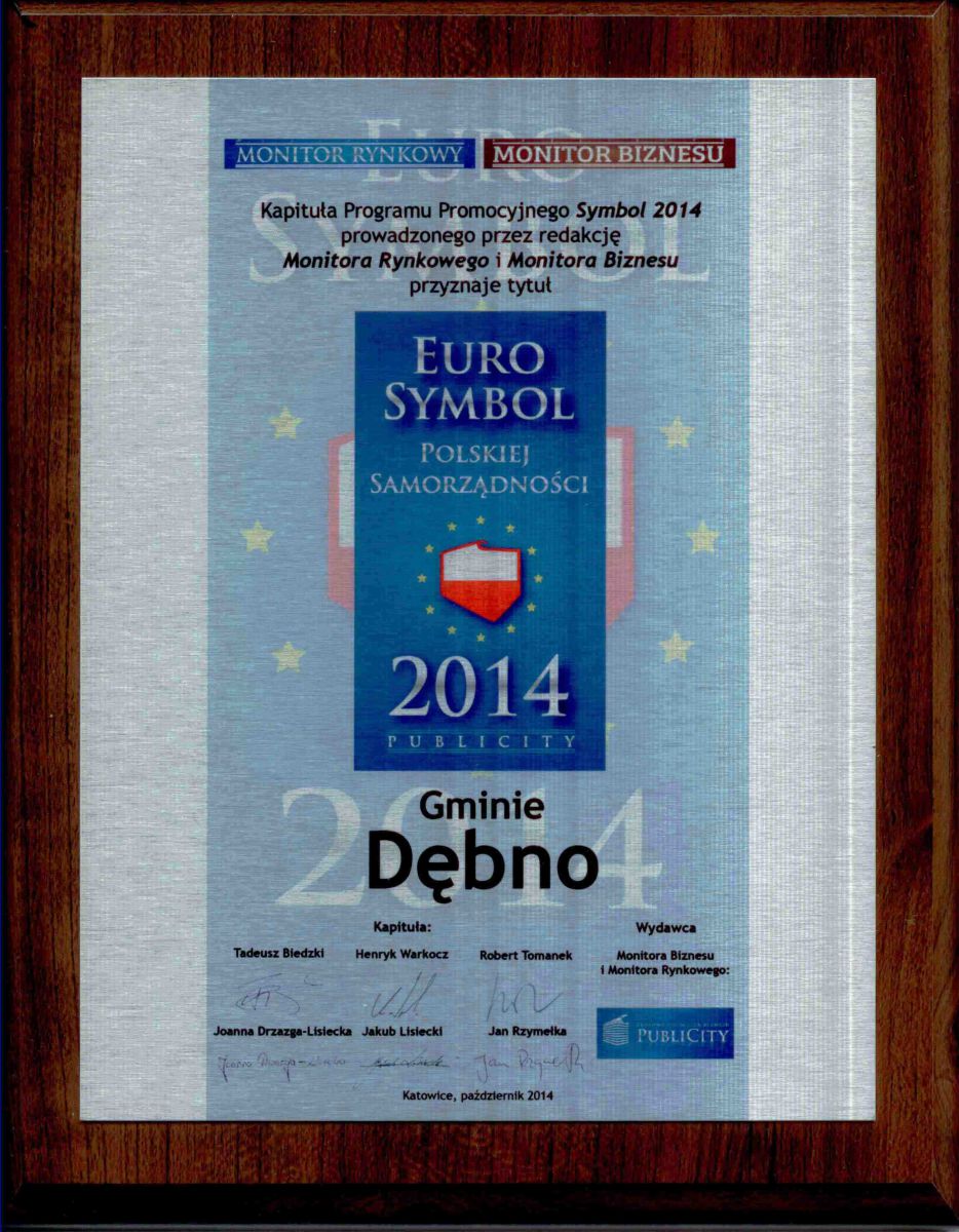 Dyplom Euro Symbolu Publicity 2014