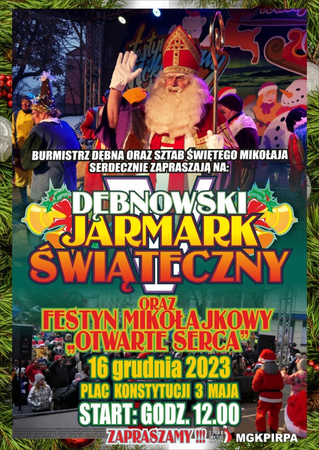 Jarmark Świąteczny i Festyn Mikołajkowy w Dębnie