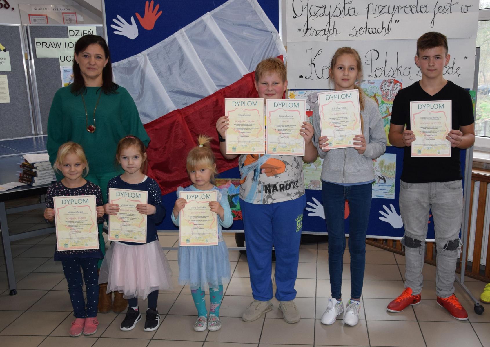 Uczniowie z SP Sarbinowo nagrodzeni w wojewódzkim konkursie plastycznym