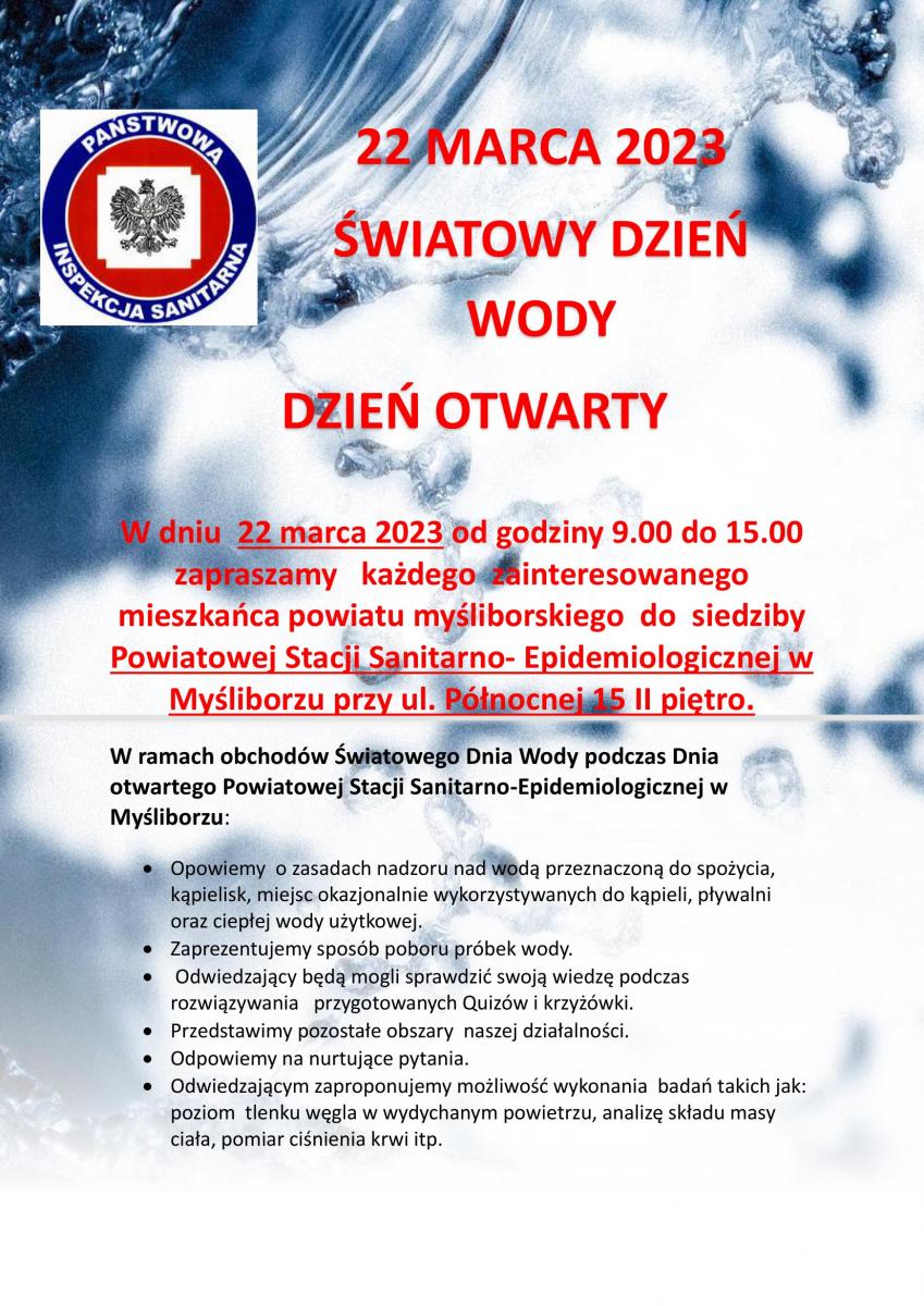 Światowy Dzień Wody - Dzień Otwarty w PSSE Myślibórz