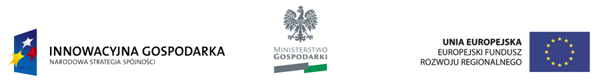 Logo Innowacyjna Gospodarka, Ministerstwo Gospodarki, Unia Europejska
